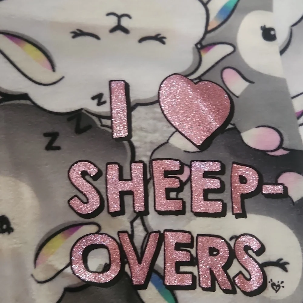 Justice Size 8 Sheep Over Onesie Pajamas